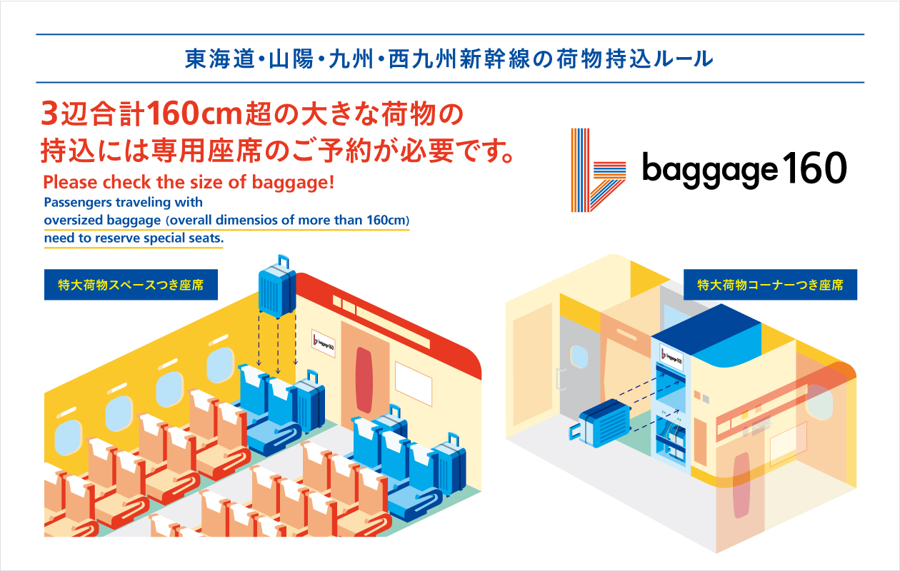 東海道・山陽・九州・西九州新幹線の荷物持込ルール